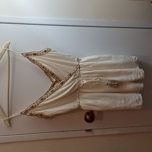 American Eagle Cream Linen Blend Skort Size S